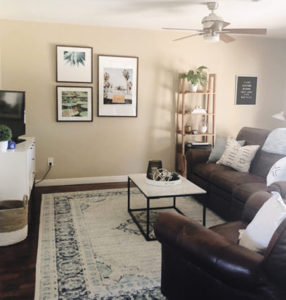 I re-did my living room! I used an online interior design service called Havenly to achieve the perfect look - even when combining my roommates' furniture! Click to see the before and afters!